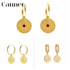 Автоклав 100% 925 стерлингового серебра серьги для женщин монета кулон цветок тиснением небесные восход солнца серьги-капли W5