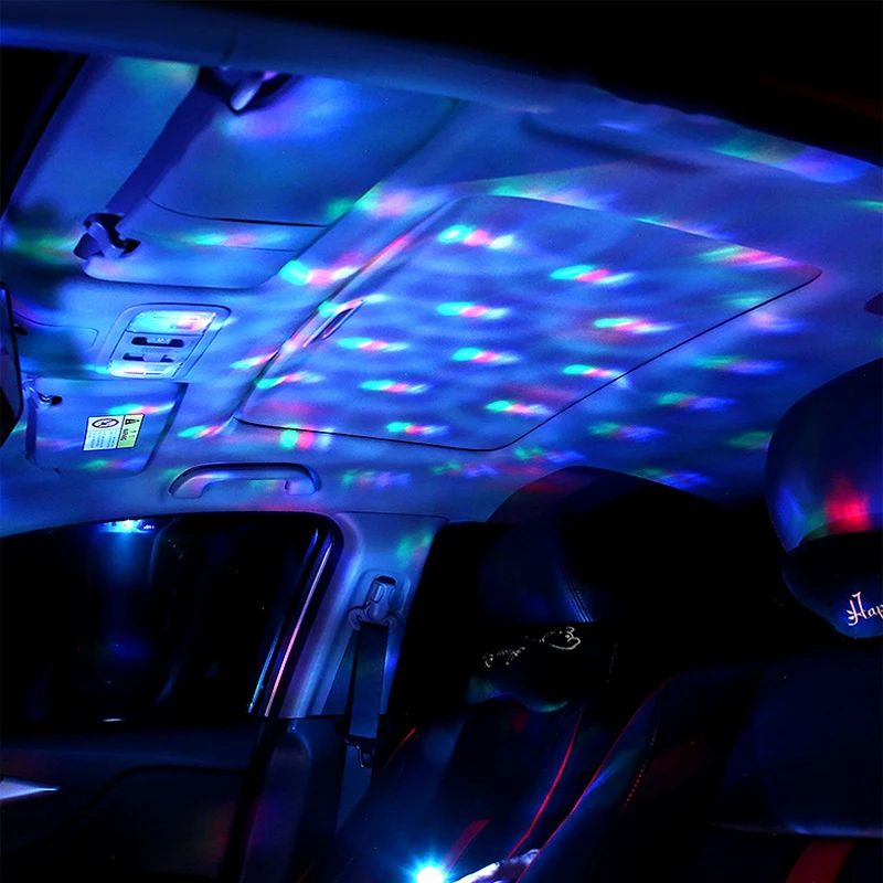 BraveWAY светодиодный Автомобильный USB атмосферный свет DJ RGB мини красочная музыкальная лампа USB-C поверхность телефона для фестиваля вечерние караоке