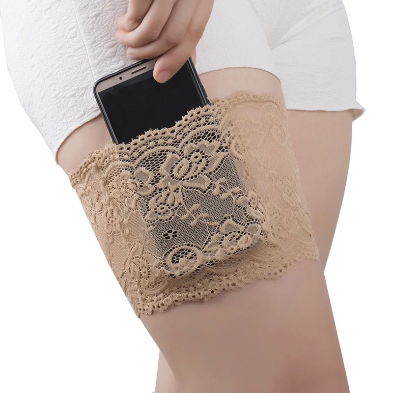 

2Pcs=1Pair Thigh Bands Anti-Scratch Thighs Solid Color Lace Silicone Anti Friction Hip Protection For Women Plus Size Thigh Band