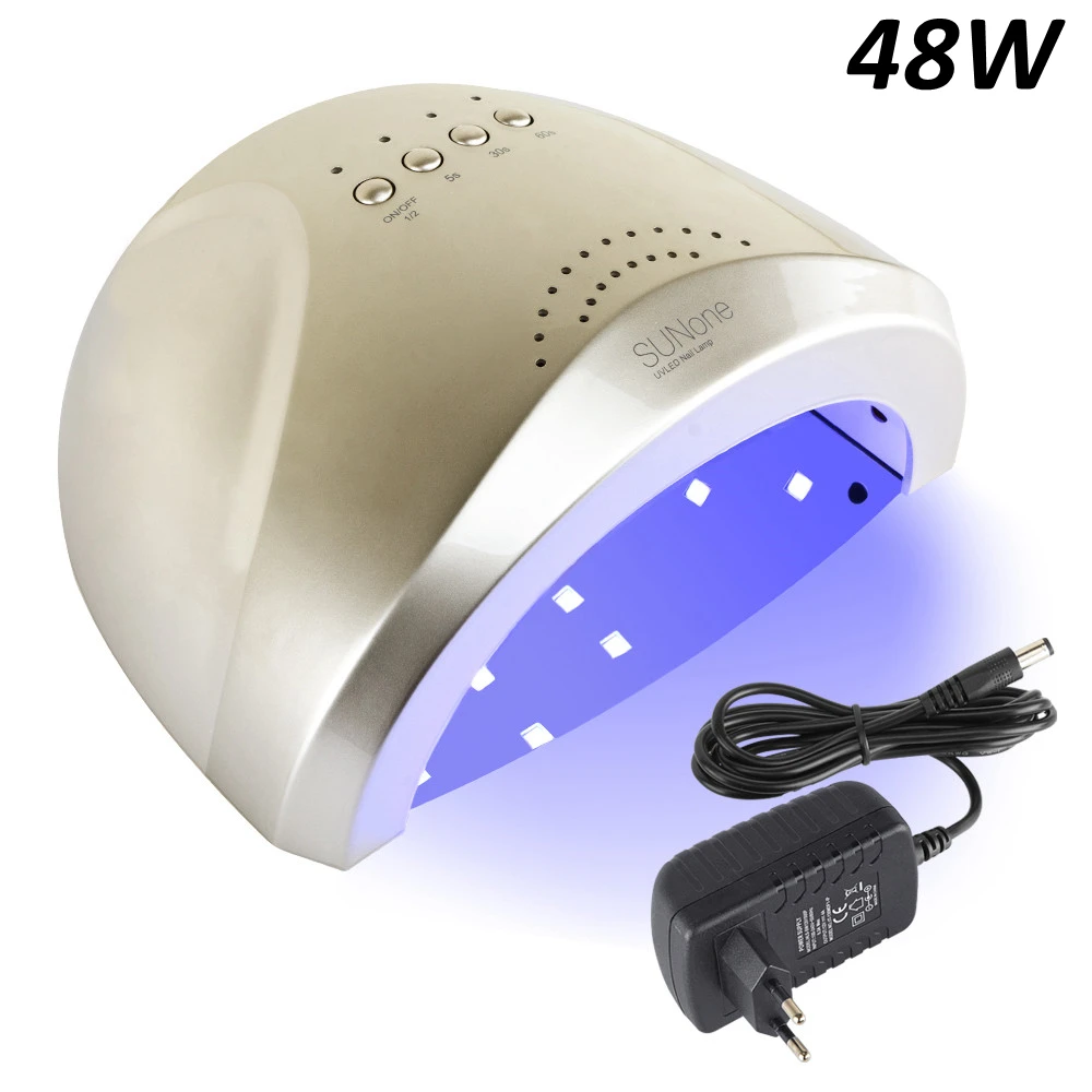48W SunoneGold EU Лампа для маникюра светодиодная УФ-лампа для ногтей 42 светодиодный S Сушилка для ногтей лампе УФ светодиодный Ongle лампа для ногтей сушка гель лак светильник инструменты для дизайна ногтей - Цвет: 48W SunoneGold EU