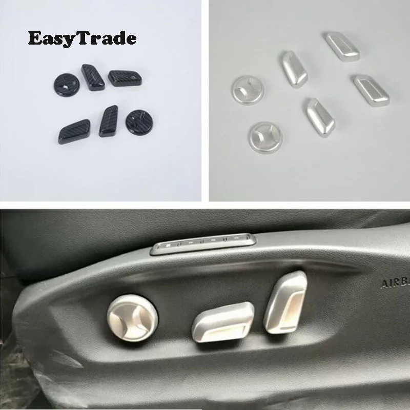

6Pcs Abs Car Seat Adjustment Switch Decoration Botton Sticker Decal For Volkswagen vw 2017 Tiguan Accessories Auto Accessories
