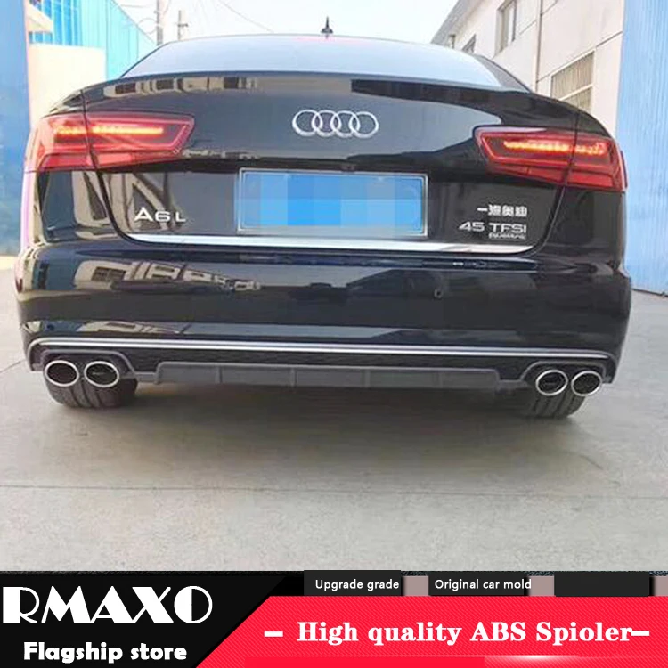 Задний спойлер для Audi A6 S6 2016 2018 задний из АБС пластика SLINE диффузор переднего
