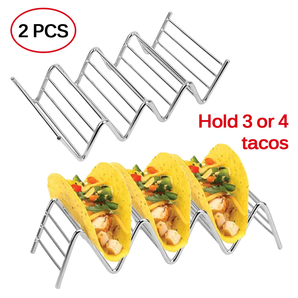 Новый 2 шт. Taco держатель стенд из нержавеющей стали Rack стол 3 или 4 жесткий мягкий