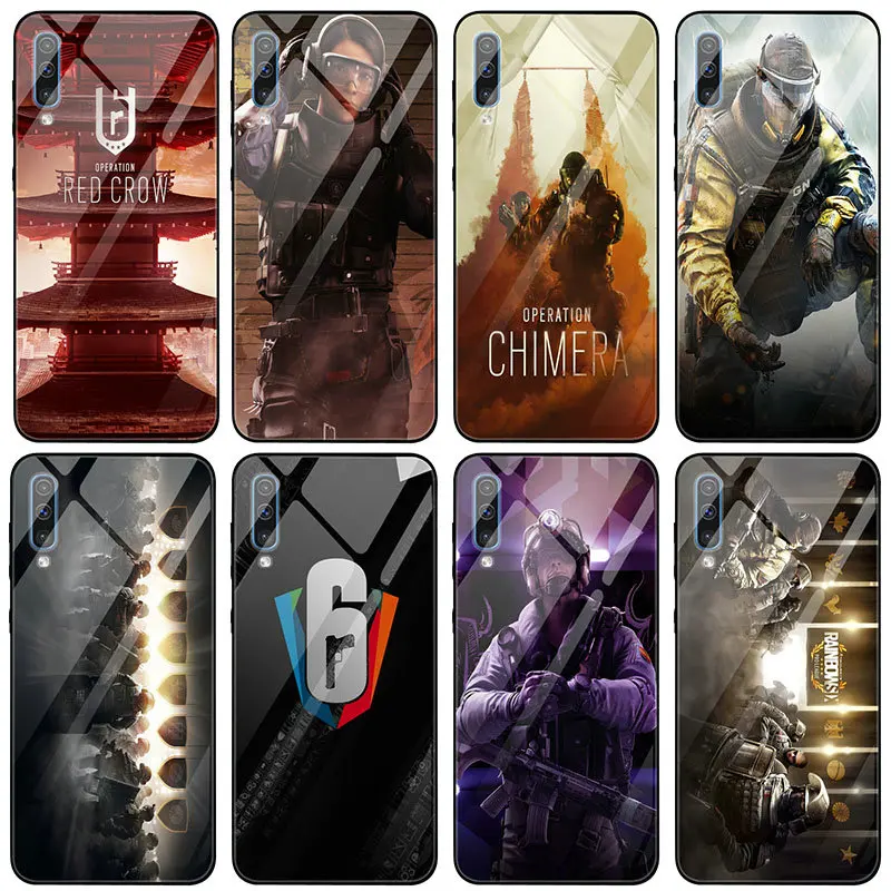 Чехол для телефона из закаленного стекла с логотипом Game Rainbow Six Siege Valkyrie Samsung S8 S9 S10