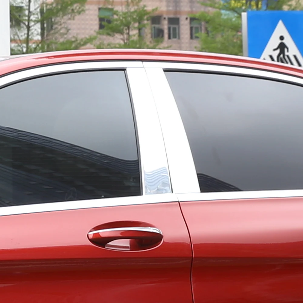 

For Mercedes Benz C Class W205 C180 C200 long axis Car Styling Trim auto Accessories Car Window B-pillars Decorative Sticker