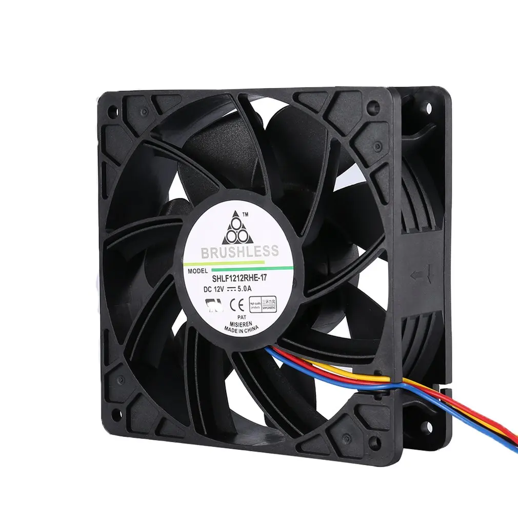 7500 об/мин DC12V 5.0A Майнер охлаждающий вентилятор для Antminer Bitmain S7 S9 4-контактный