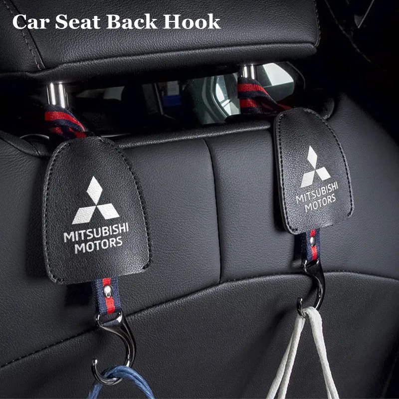 

Car Logo Seat Back Hook Rear Headrest Storage Hook For Mitsubishi Ralliart Lancer 9 10 Asx Outlander Pajero L200
