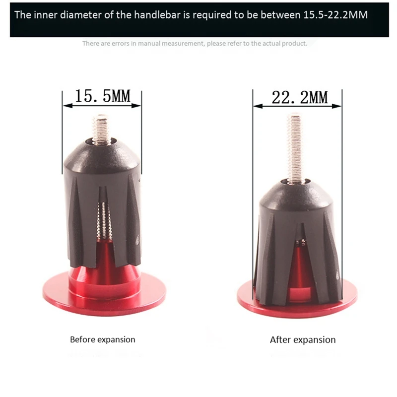 SMLLOW 4 шт. Велосипедная ручка Рулевой штырь Универсальные колпачки для горного, шоссейного и складного велосипеда, красный и золотой.
