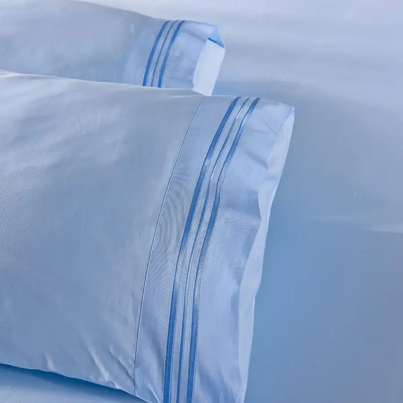 

30 Cotton Super soft Solid Fitted Sheet Mattress Cover Four Corners With Elastic Band Bed Sheet Pillowcase #s