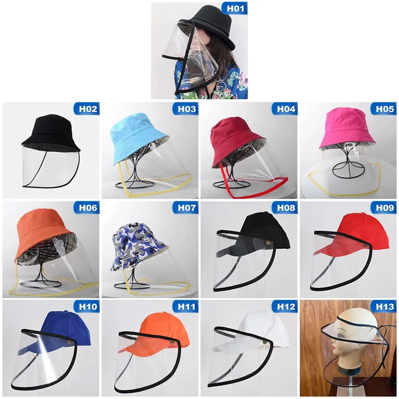 

Anti-spitting Hat-Mounted Transparent Mask Anti-fog Saliva Eye CLEAR Protective Windproof Dustproof Mask Cap