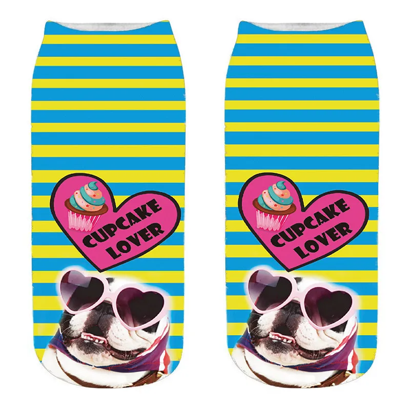 Новинка 3D женские зимние носки милые Мультяшные забавные мультяшные Животные