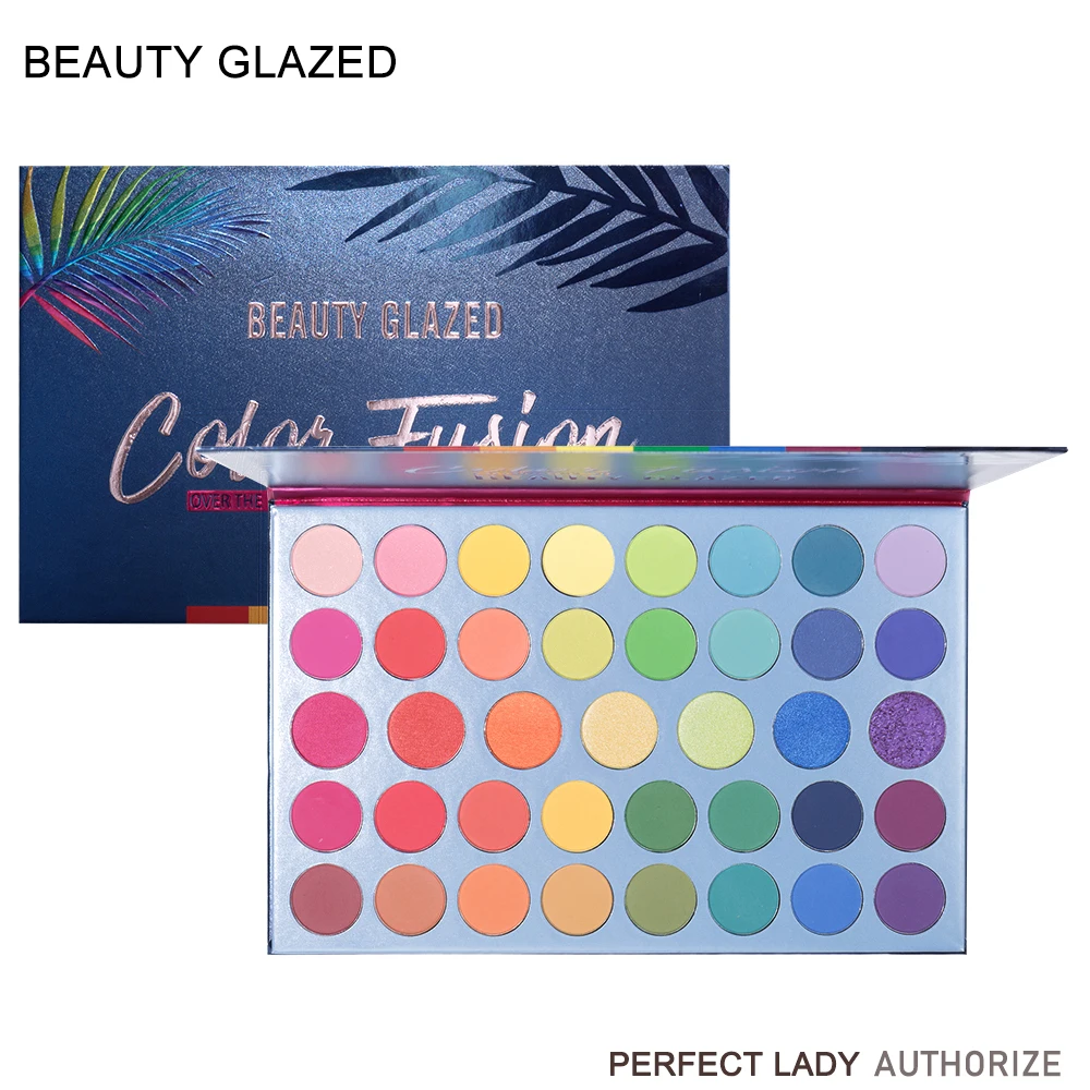 Палетка радужных теней Beauty Glazed 39 цветов Шиммер пигмент радуга макияж тени для век