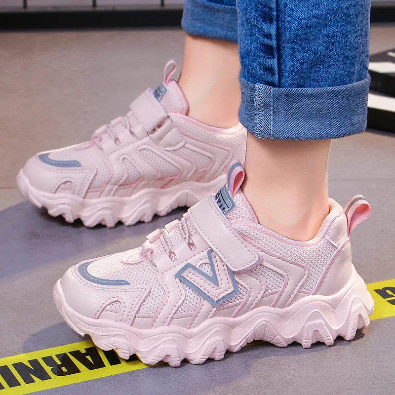 Детские кроссовки для мальчиков и девочек модная брендовая Повседневная дышащая