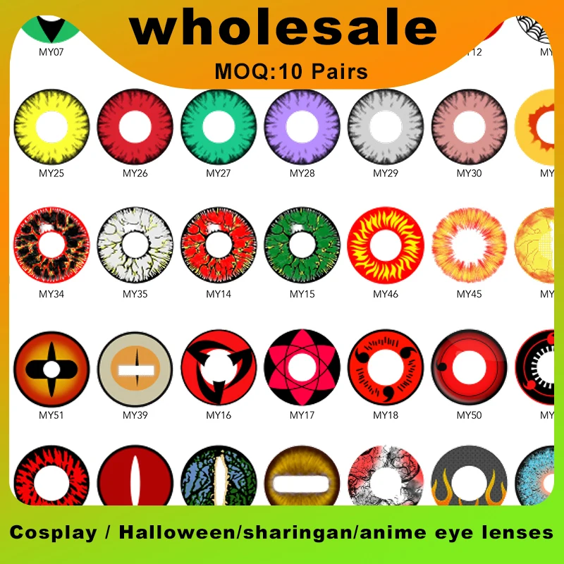 Wholesale Colored contacts Bulk Purchase,Cosplay Lenses/Sharingan Lens/Halloween Colored Contacts Lenses