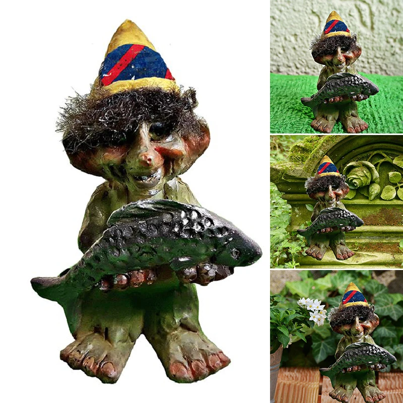 

Статуя Гоблина из смолы для Хэллоуина, креативное уличное ландшафтное украшение для дома, сада, двора, Стоковое украшение, домашний декор
