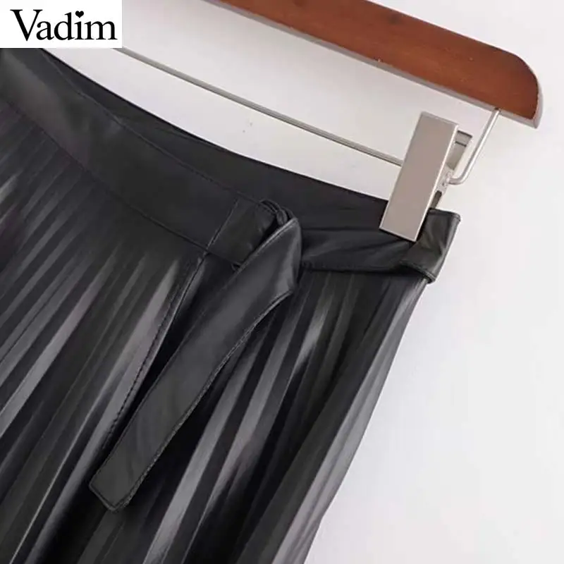 Vadim Женская юбка из искусственной кожи с пуговицами необычный дизайн юбки