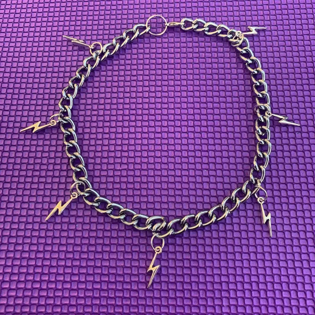 

JIZI Ultra fire harajuku street personality lightning necklace gothic necklaces for women