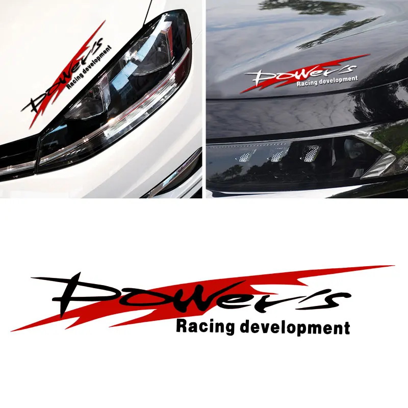 

New Power's Racing Development Reflective Car Decals Vinyl Car Sticker for BMW Skoda Audi Ford Buick Honda Toyota KIA Nissan