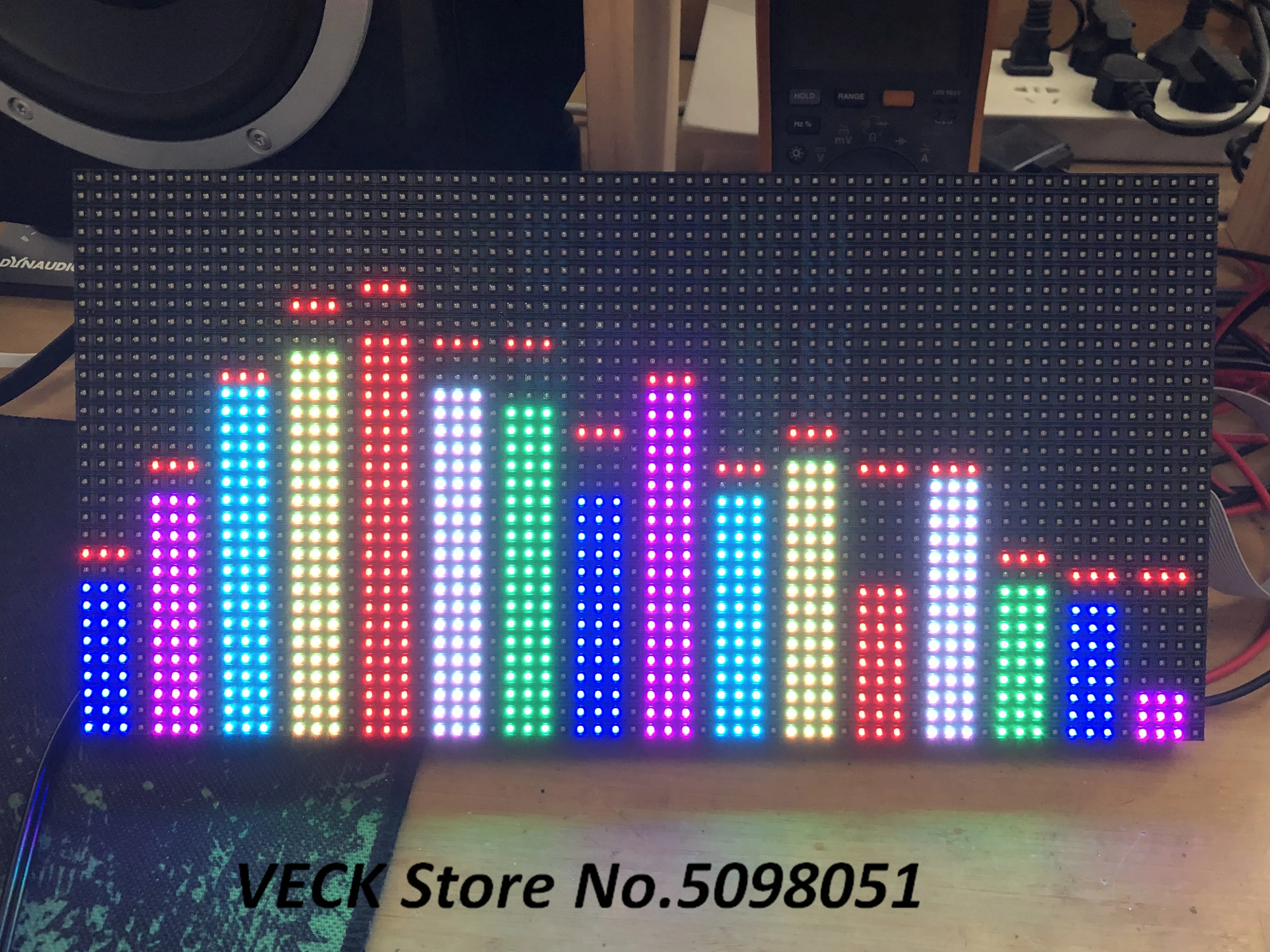 AS3264 полноцветный RGB музыкальный спектр дисплей 2048 точечная светодиодный ная