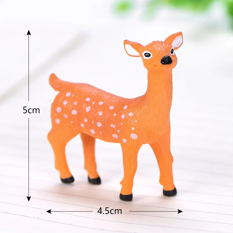 

3Pcs Cute Sika Deer Miniature Figurines Fairy Garden Ornaments Gnomes Moss Terrariums Home DIY Crafts Decoration Accessorie