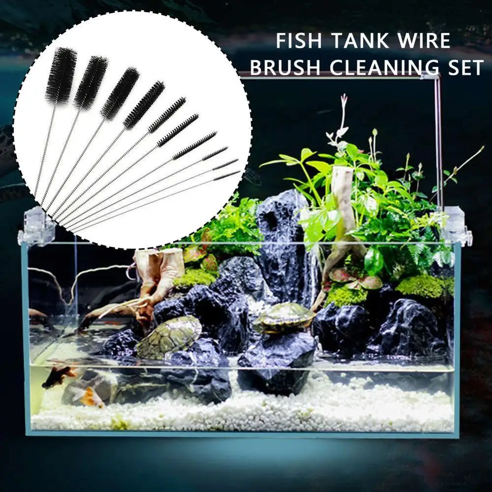 

Aquarium Pipe Cleaning Brush Fish Tank Tube Cleaner Set Jewelry Household Kit Bottle Glasses Keyboard Jar Straw Drinking D5N6
