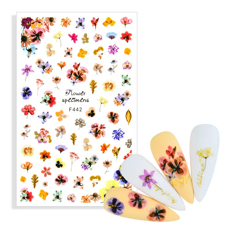 

1 Sheet 3D Adhesive Nail Sticker Butterfly Flower Pattern ABC Letters Decals for Nails Manicure DIY Art Decorations Stickers