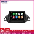 Carplay 4 + 64 ГБ Android 10 для Ford Kuga Escape 2013-2016 Автомагнитола мультимедийный видеоплеер навигация GPS 2 din бесплатно Android авто