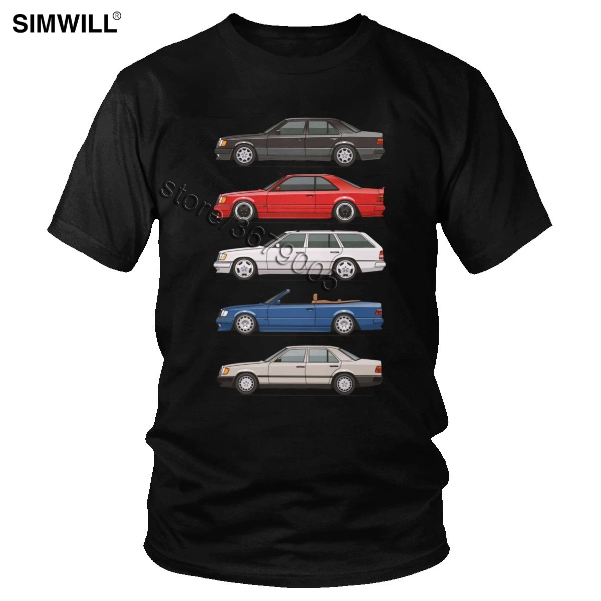 

Stack Of Classic Car T shirt Men Summer Cotton Vintage Antique Car Collection T-Shirt Short Sleeves Old School Auto Fan Gift Tee