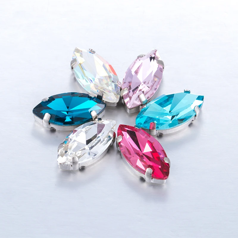 

Pink color top Glass Strass Diamiond Flatback Sew-on Rhinestones for Diy Craft Christmas Clothing Garment Decoration Jewelry