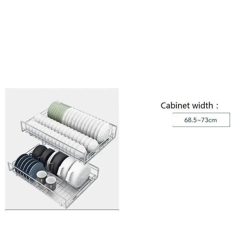 

For Organizador Accessories Organizer Rangement Stainless Steel Cocina Cuisine Kitchen Cabinet Cestas Para Organizar Basket