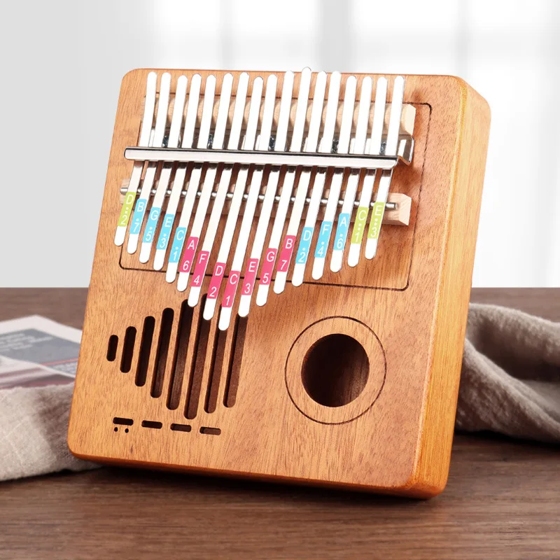 Kalimba 17 клавишный большой палец фортепиано из цельного дерева с одной доской