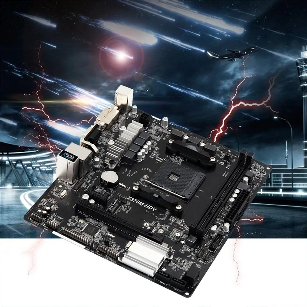 X370M HDV материнская плата компьютерного процессора для Intel 13gpu Mining