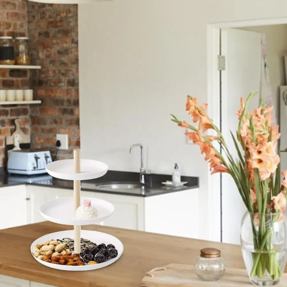 3 уровневые подносы для торта декоративные пластиковые закусок компактные