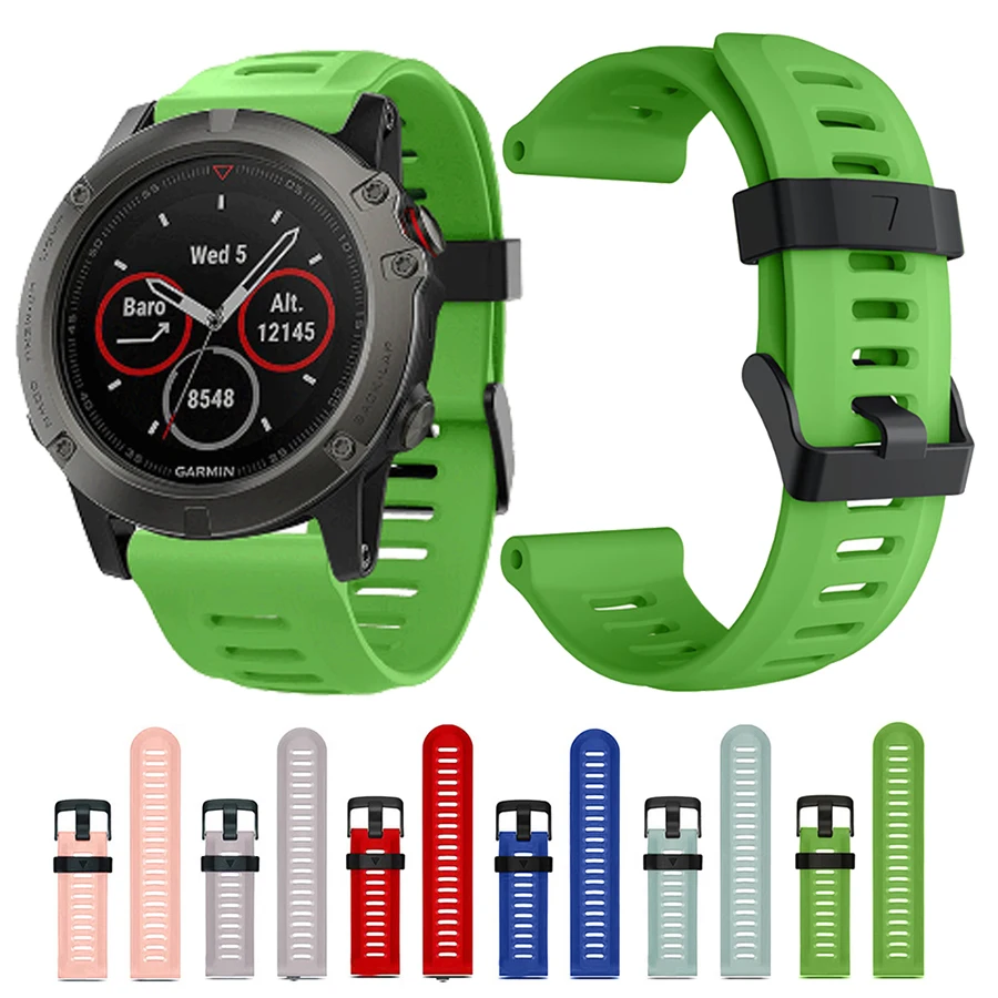 Ремешок для часов Красочные Ремни наручных gps Garmin Fenix 5X/6X/5 XPlus/Fenix 3/3HR силиконовой