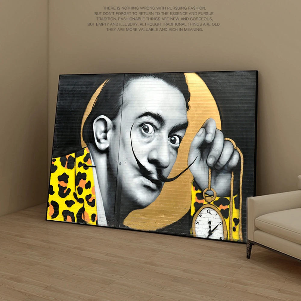 Граффити Сальвадора Дали искусство на холсте картины для улицы домашний