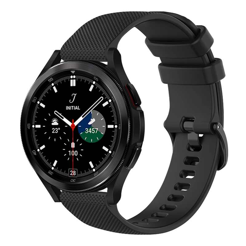Ремешок силиконовый для Samsung Galaxy Watch 4 40 мм 44 классический сменный быстросъемный