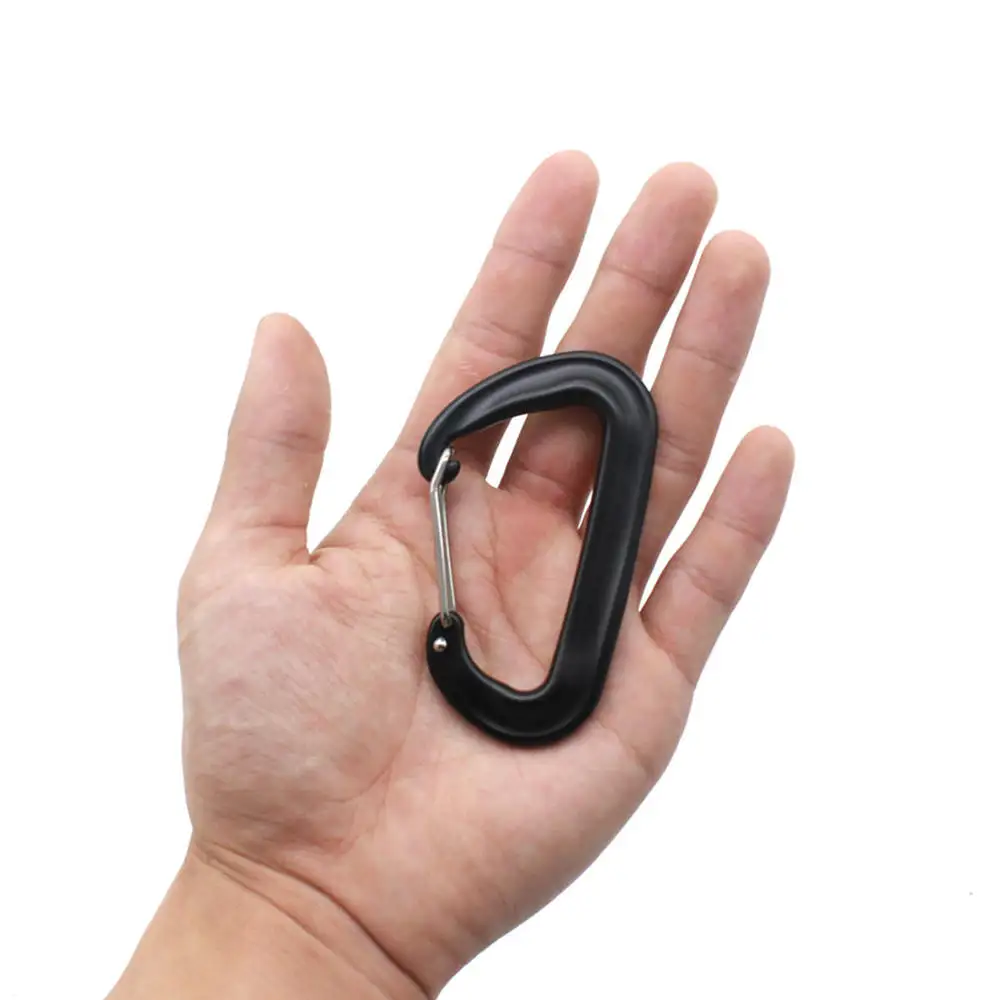 

1PC Aluminum Alloy Carabiner Keychain Outdoor Camping Climbing Snap Clip Lock Buckle Hook D Shape Carabiner 12KN Hammock