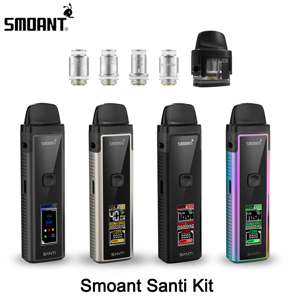 Оригинальный набор Smoant Santi батарея 1100 мАч 40 Вт с картриджем 3 5 мл электронная