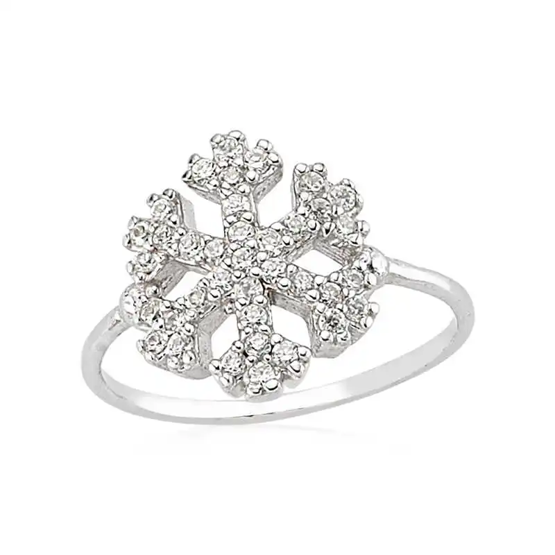 

Silverlina Silver Snow Snowflake Lady Ring