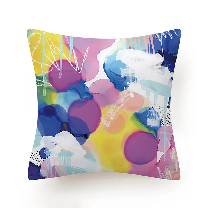 

Watercolor ink art graffiti pillow cover home decoration pillow cover car sofa cushion cover