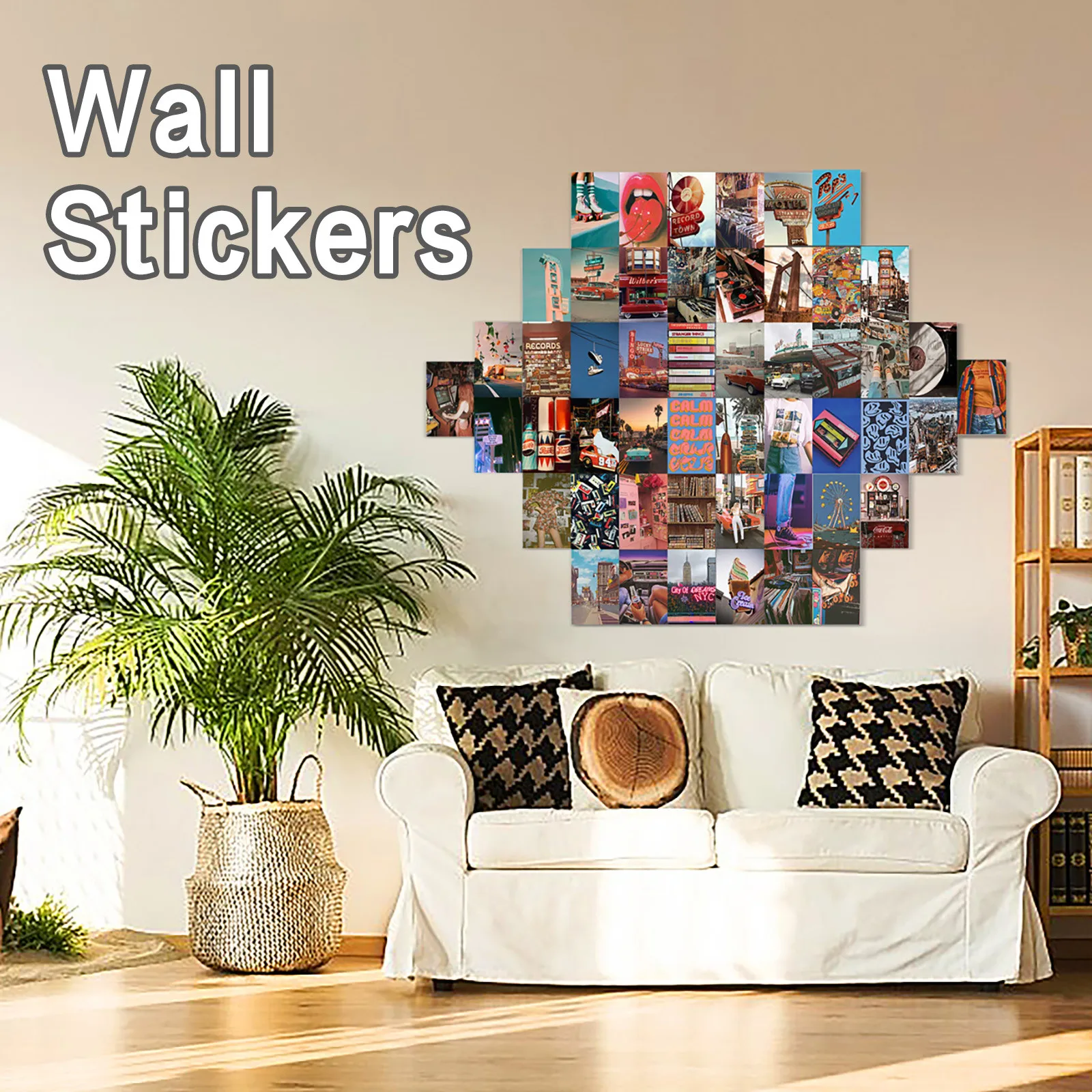 Креативная Настенная Наклейка s фон для украшения стен 50 комплектов гостиной