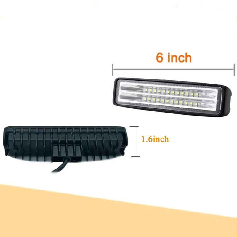 Рабочий светильник Led Bar Offroad 12V 72W 6 дюймовый Автомобильный для ATV SUV трактор