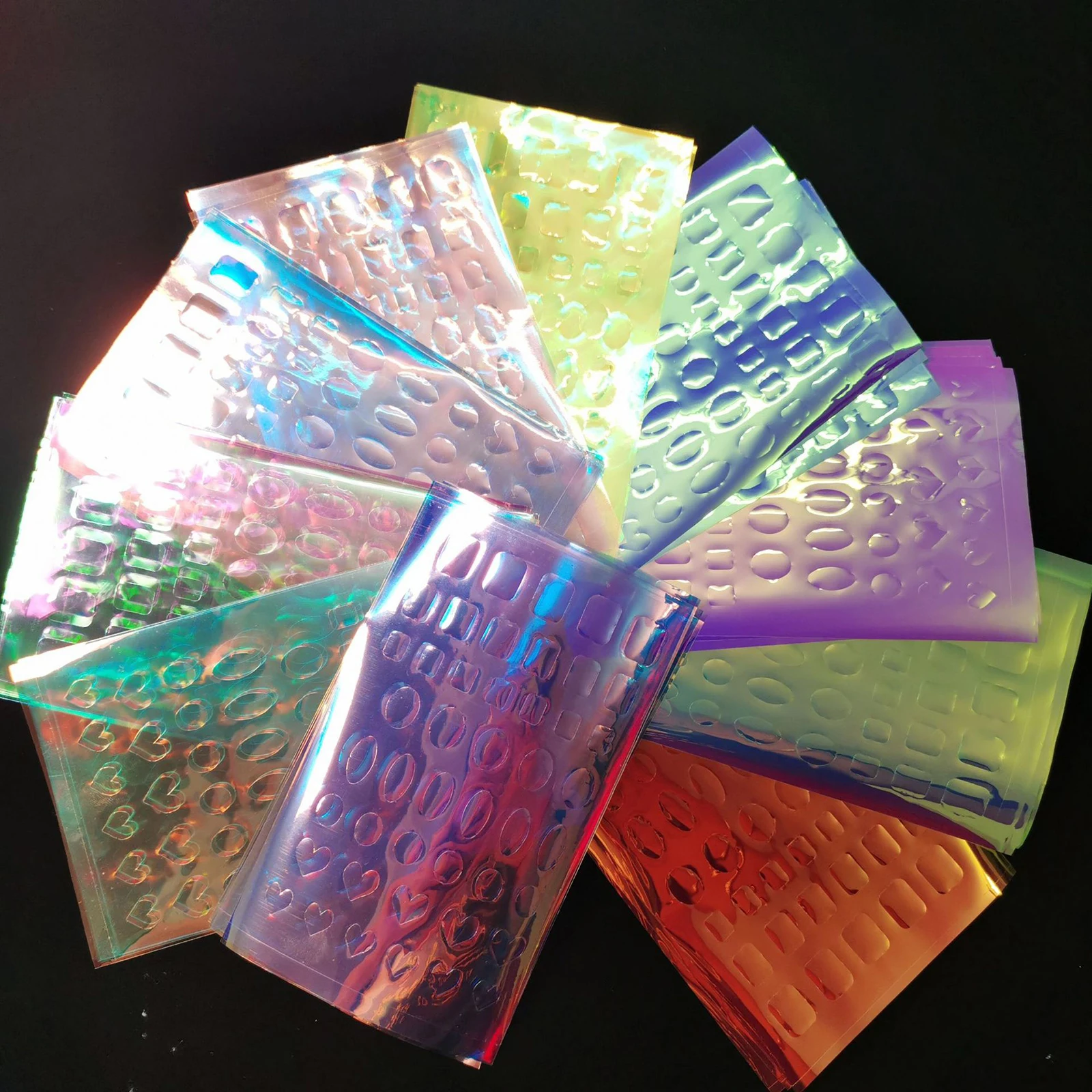 

11 шт., декоративные наклейки для ногтей, с градиентом