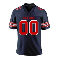 wholesale custom american football jerseys printed team name number rugby jersey breathable stretch football shirt for menkids