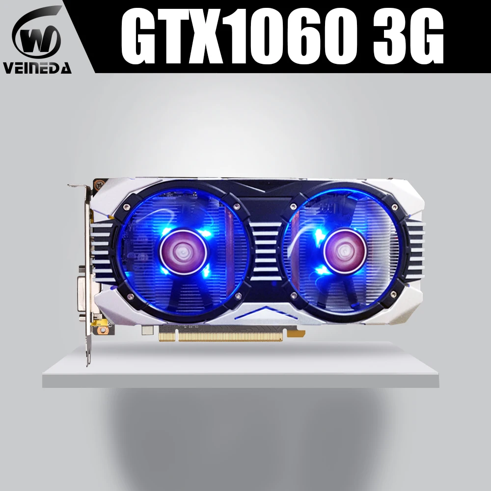 VEINEDA Видеокарта GTX 1060 3GB 192Bit GDDR5 видеокарта карта для игр серии nVIDIA Gefore прочнее, чем GTX 1050Ti Hdmi Dvi