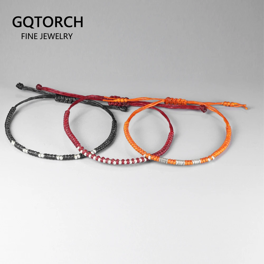 Браслет ручной работы Lucky Red Rope браслеты для женщин и девушек из стерлингового