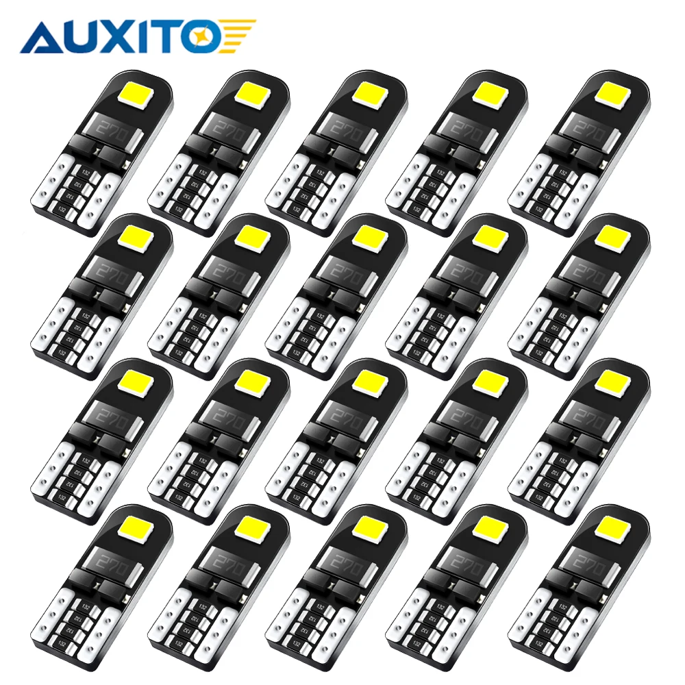 

20Pcs Led Canbus W5W T10 Led Bulb 6000K 2835SMD Signal Lamp Reading Dome Dashboard Trunk Interior Light for Toyota Mazda Honda