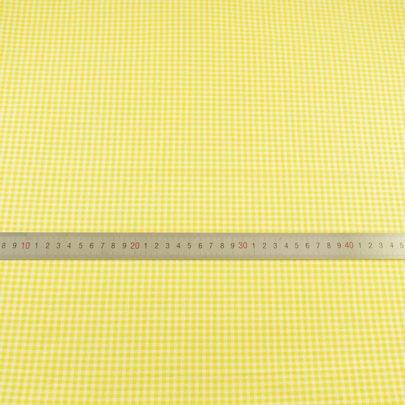 Fat Quarter 100% Cotton Plain Fabric Gold and White Check Printed for Curtain Pillow Tilda Doll Quilting Patchwork new arrivals | Дом и сад