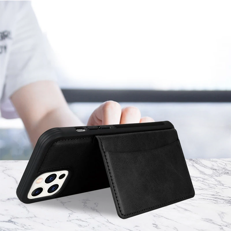 

Flip Leather Wallet Case For iPhone 12 Pro Max 12Mini With Card Slot Storage And Magnetic Foldable Stand Bag