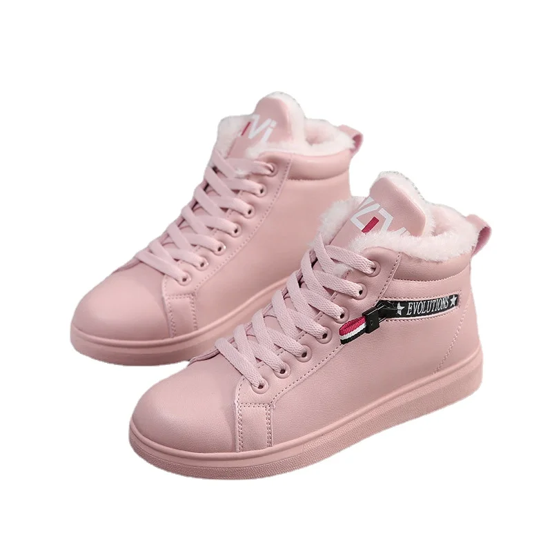 

Модная новая хлопковая обувь, женские универсальные корейские водонепроницаемые студенческие повседневные женские сапоги на молнии, зимн...